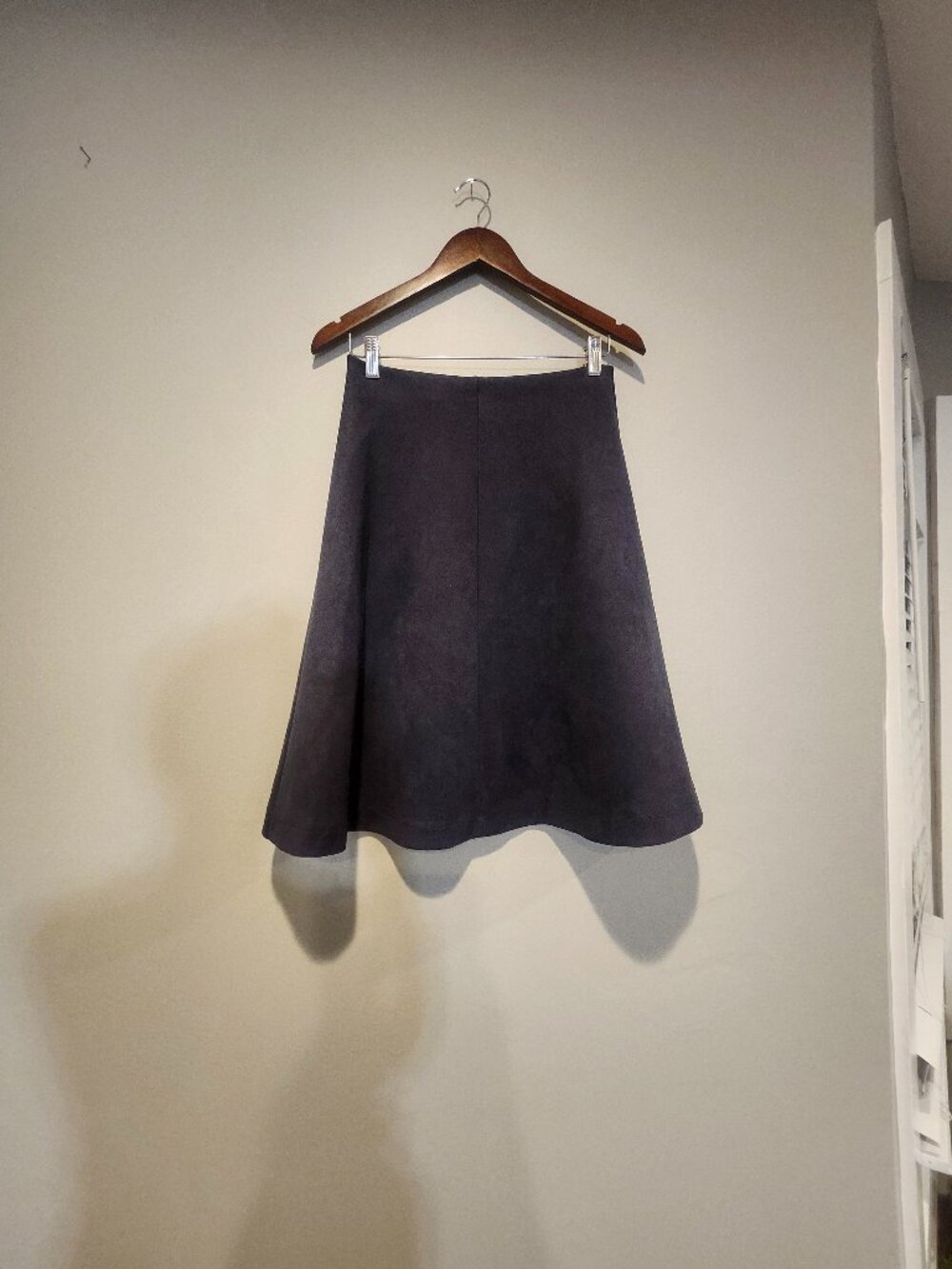 Dark Teal Suede Aline Skirt